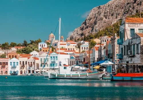 Panoramic view of Greek Island Kastelorizo